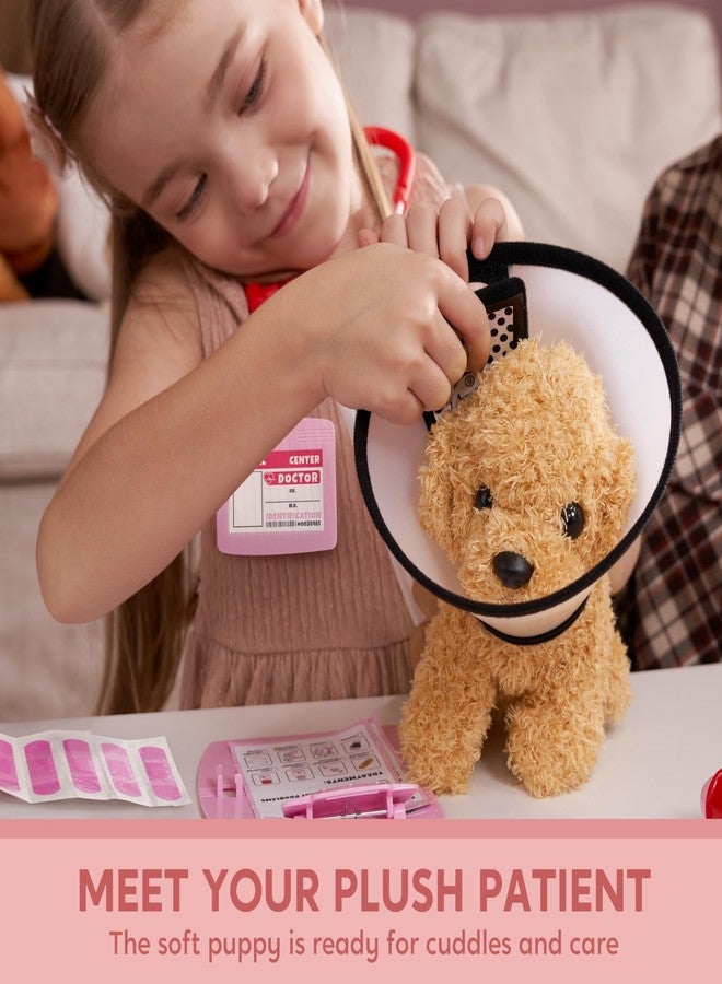 SYNCFUN Doctor Kit for Girls, 22 PCS Veterinarian Playset for Kids, Vet Kit with Dog Toy, Stethoscope, Storage Bag and Accessories, Role Play for Toddlers 3 4 5 6, Christmas and Birthday Gifts - Image 3